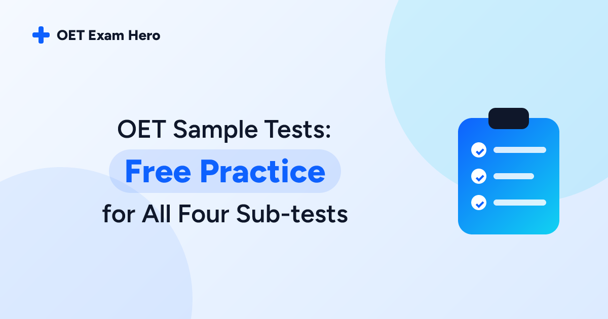OET Sample Tests: Free Practice for All Four Sub-tests